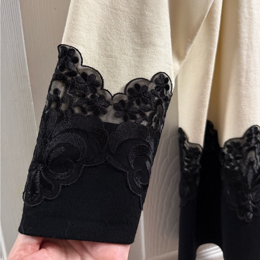 Macy’s Charter Club Open Front Cardigan With Lace Trim Size 3X - Picture 3 of 13